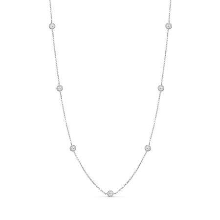 Capri Dreaming® Dot Chain 1.00CT Necklace | 18K White Gold