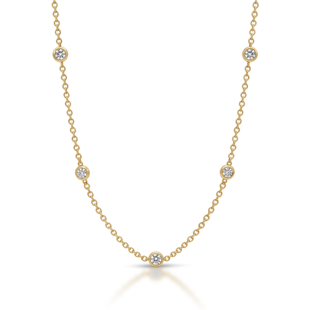 Capri Dreaming™ Dot Chain 0.12CT Necklace | 18K Yellow Gold