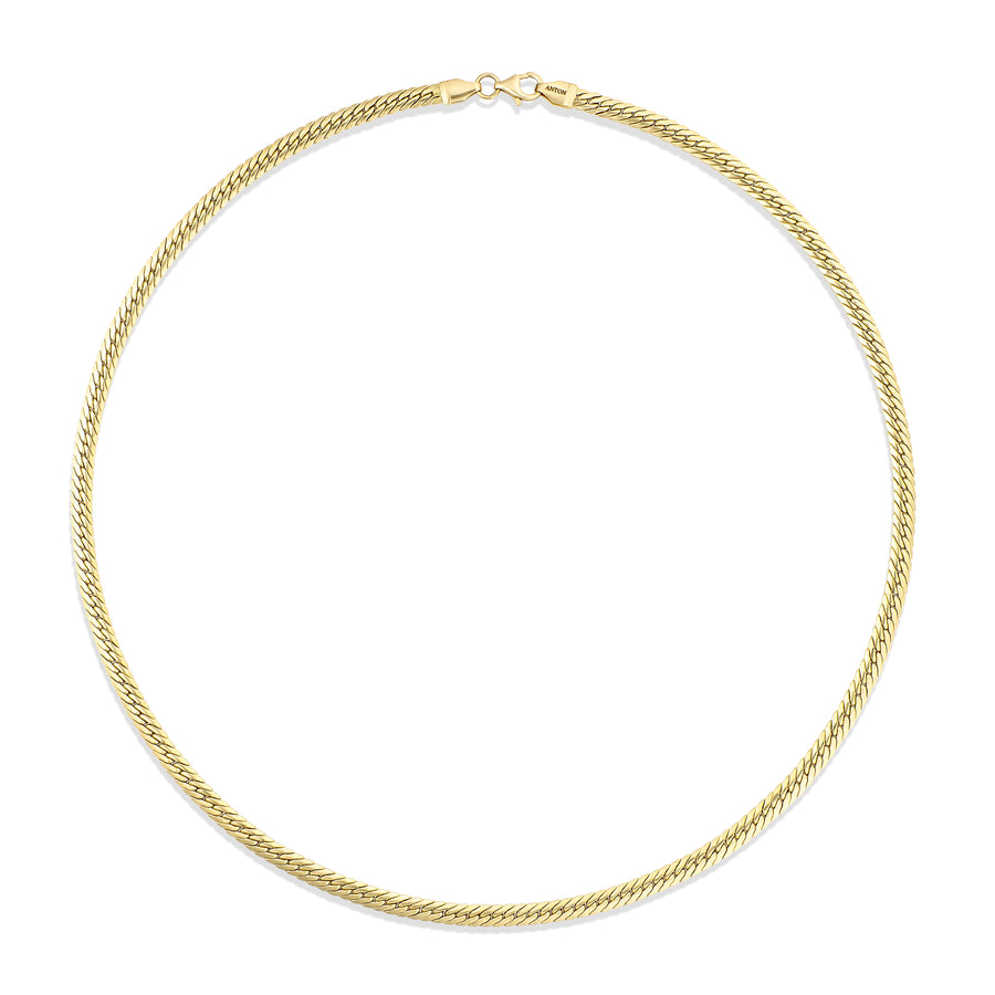 Capri Dreaming® Herringbone Chain Necklace | Yellow Gold