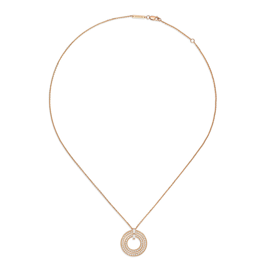 Lighthouse® Double Diamond Pendant Necklace | Rose Gold