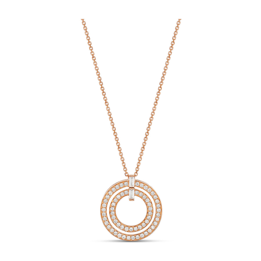 Capri Dreaming® Lighthouse Double Diamond Pendant Necklace | Rose Gold
