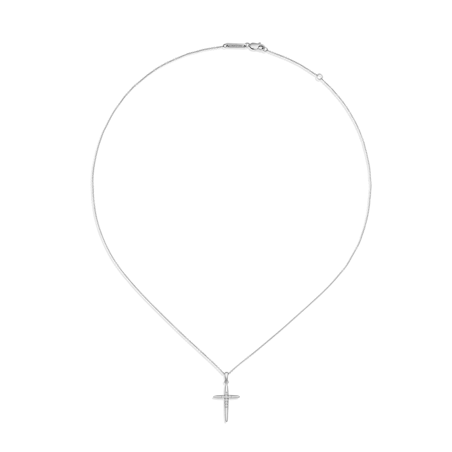 Capri Dreaming® Adina Diamond Cross Necklace | 18K White Gold