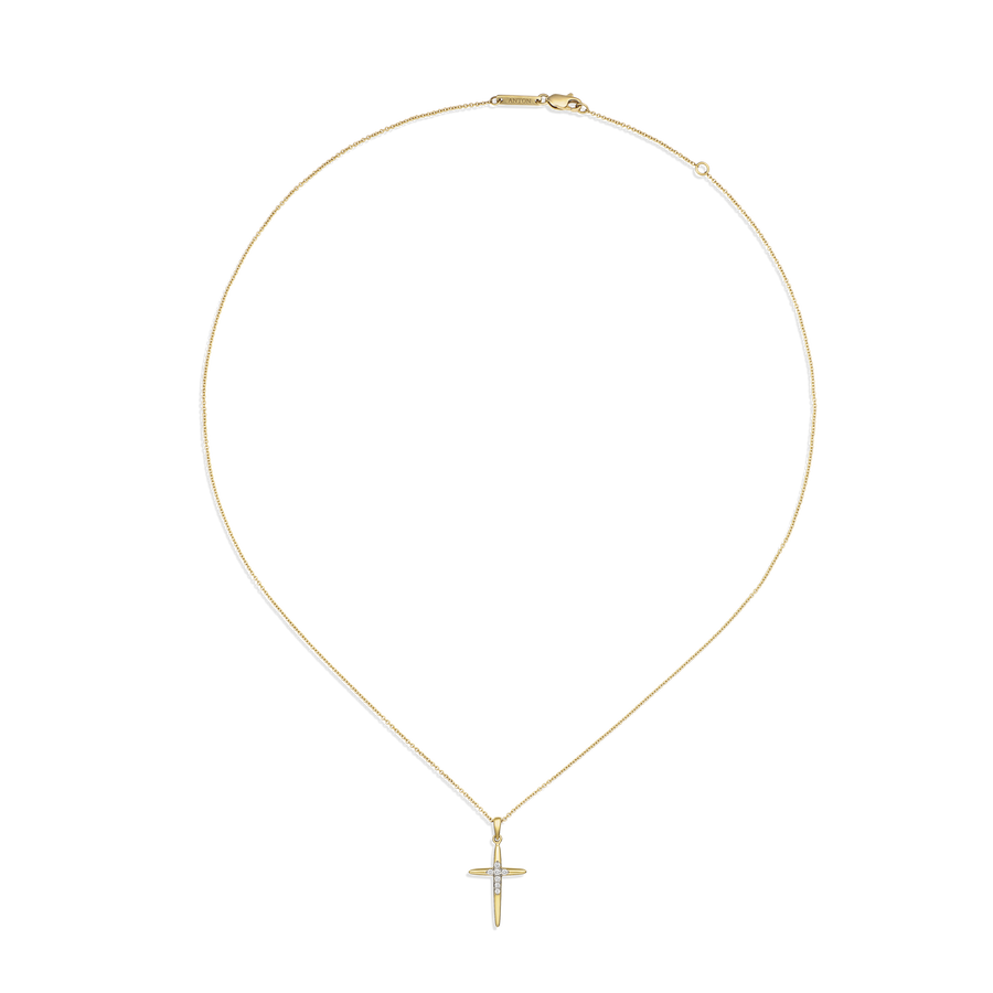 Capri Dreaming® Adina Diamond Cross Necklace | 18K Yellow Gold