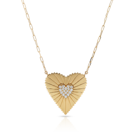 Capri Dreaming® Heart Cluster Diamond Pendant | 18K Yellow Gold