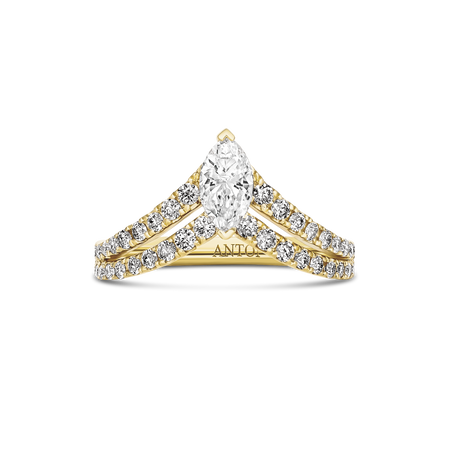 Capri Dreaming® Summit Marquise Diamond Ring | 18K Yellow Gold