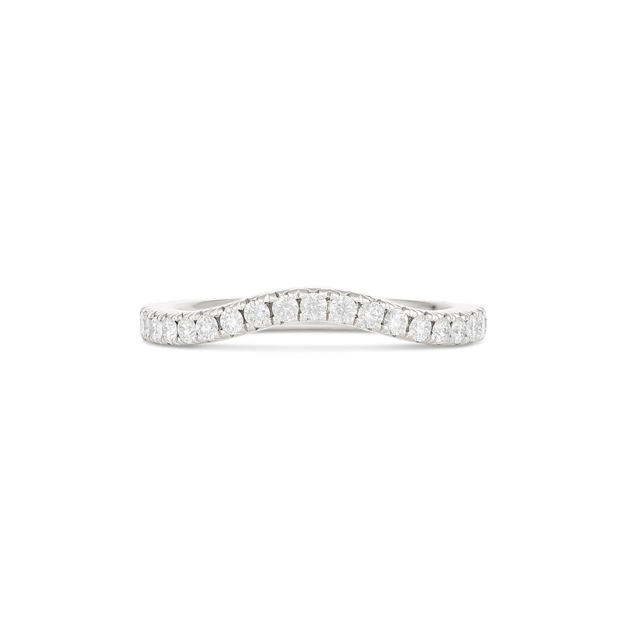 Capri Dreaming® Wave Curved Diamond Ring | White Gold
