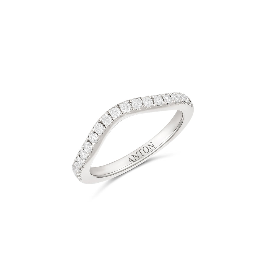 Capri Dreaming® Wave Curved Diamond Ring | White Gold