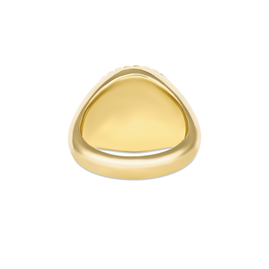 Capri Dreaming® Pave Diamond Signet Ring | 18K Yellow Gold