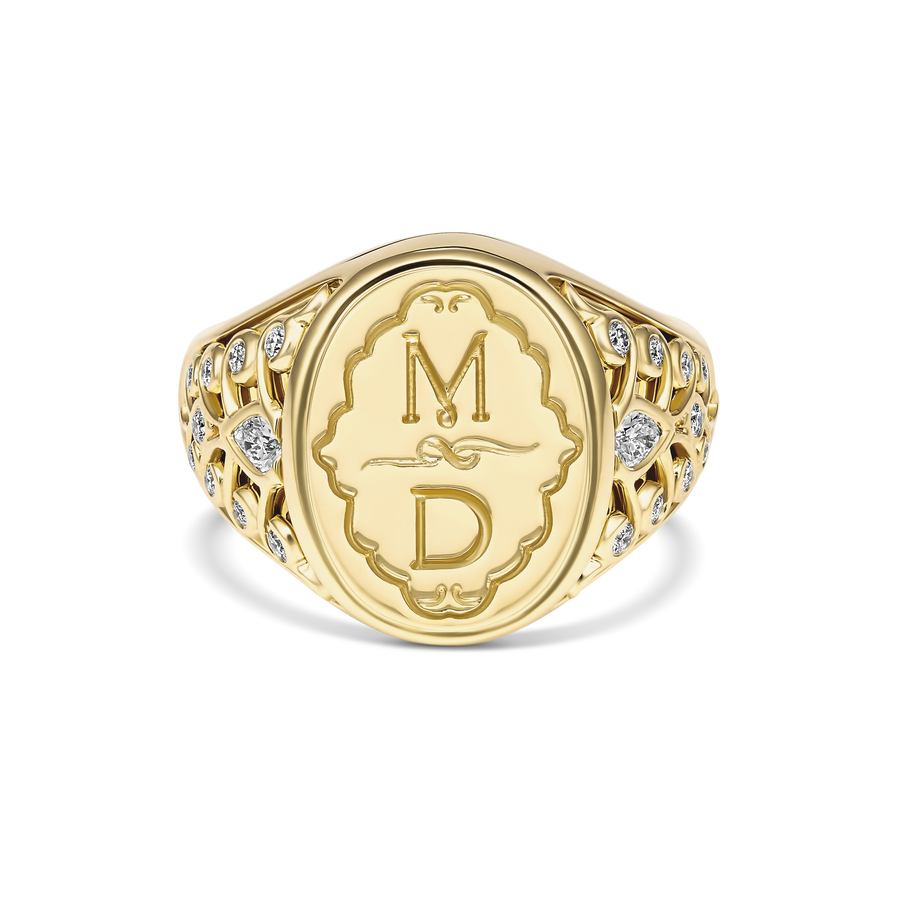 Capri Dreaming® Bold Crest Signet Ring | 18K Yellow Gold