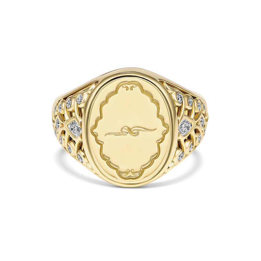 Capri Dreaming® Bold Crest Signet Ring | 18K Yellow Gold
