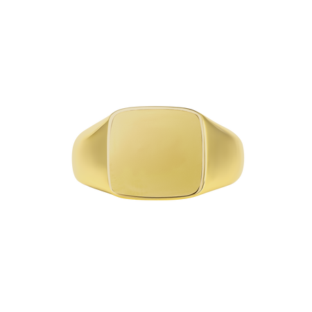 Capri Dreaming? Solid Gold Square Signet Ring  | 18K Yellow Gold