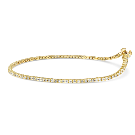 Promotional Finds Classic 1.00ct Natural Diamond Tennis Bracelet | 18K Yellow Gold