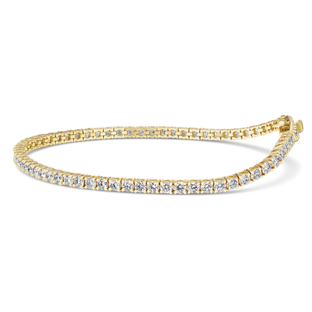 Promotional Finds Classic 3.15ct Natural Diamond Tennis Bracelet | 18K Yellow Gold