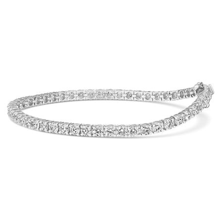 Promotional Finds Classic 5.60ct Natural Diamond Tennis Bracelet | 18K White Gold