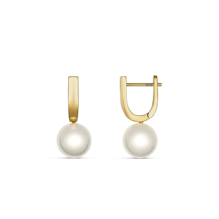 Classic South Sea Pearl Earrings | 18K Yellow Gold