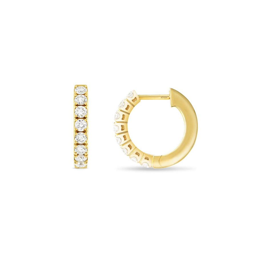 Classic Half Moon Small Hoops | 18K Yellow Gold