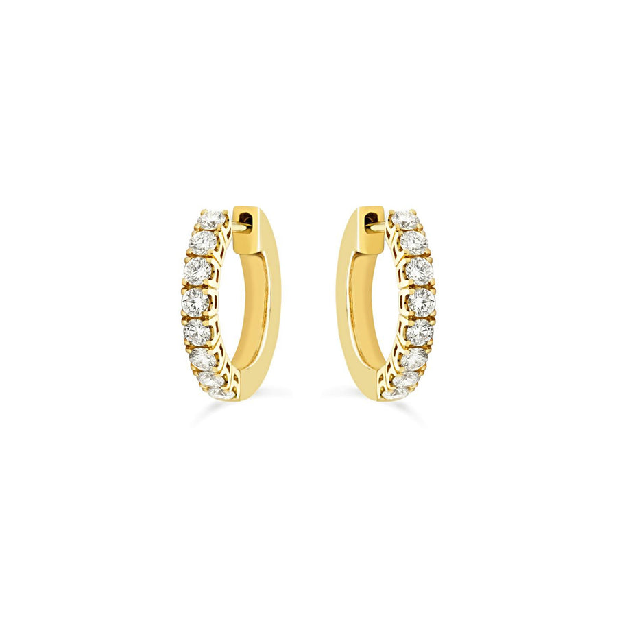 Classic Half Moon Small Hoops | 18K Yellow Gold