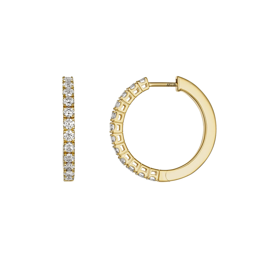 Classic Half Moon Large Hoops | 18K Yellow Gold