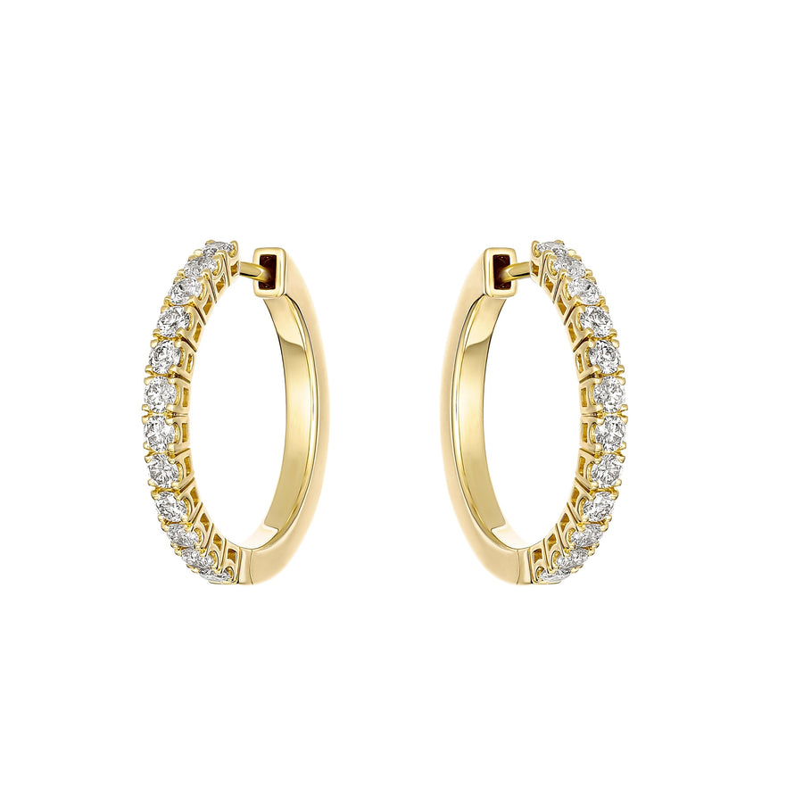 Classic Half Moon Large Hoops | 18K Yellow Gold