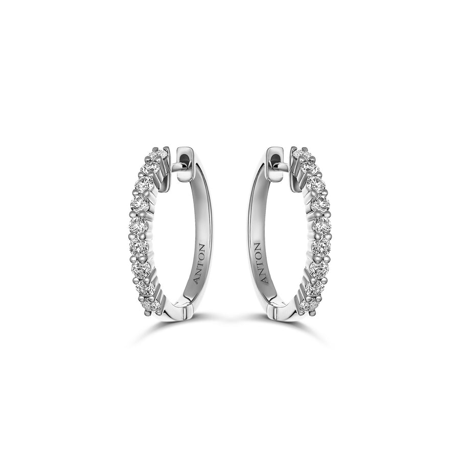 Promotional Finds Half Moon Earrings 17.5mm | 18K White Gold