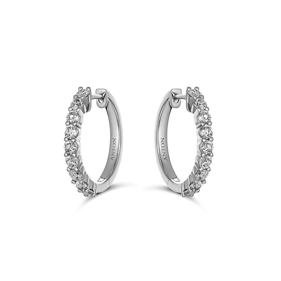 Promotional Finds Half Moon Natural Diamond Earrings 19mm | 18K Yellow Gold