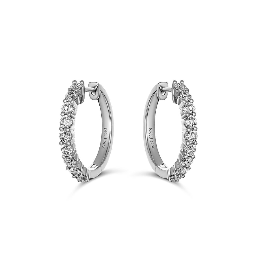 Promotional Finds Half Moon Earrings 19mm | 18K White Gold