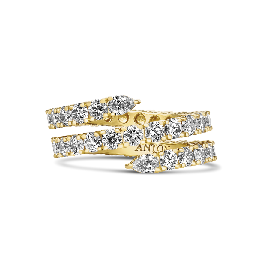 Classic Waterfall Half Eternity Diamond Ring | 18k Yellow Gold