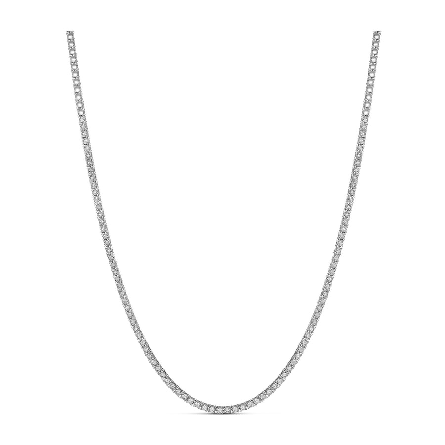 Promotional Finds Half Eternity Diamond Tennis Necklace | 18K White Gold