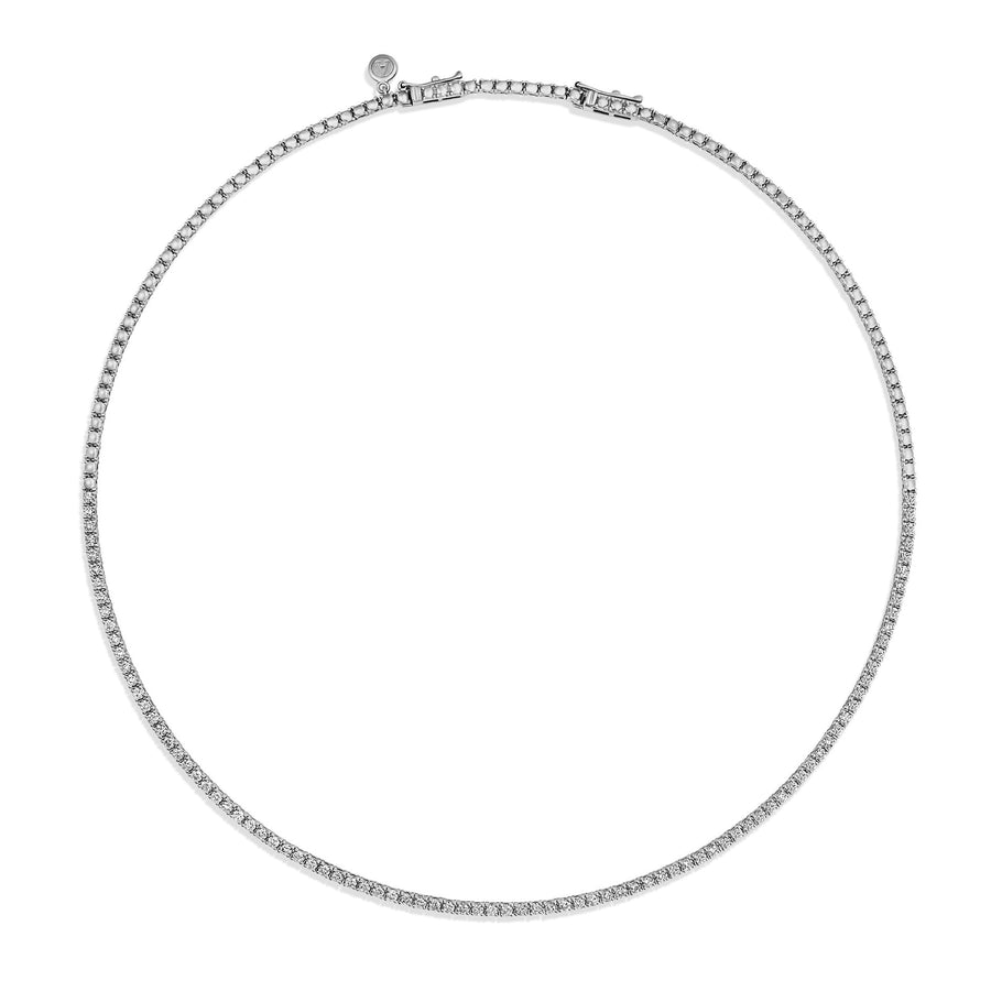 Promotional Finds Half Eternity Diamond Tennis Necklace | 18K White Gold