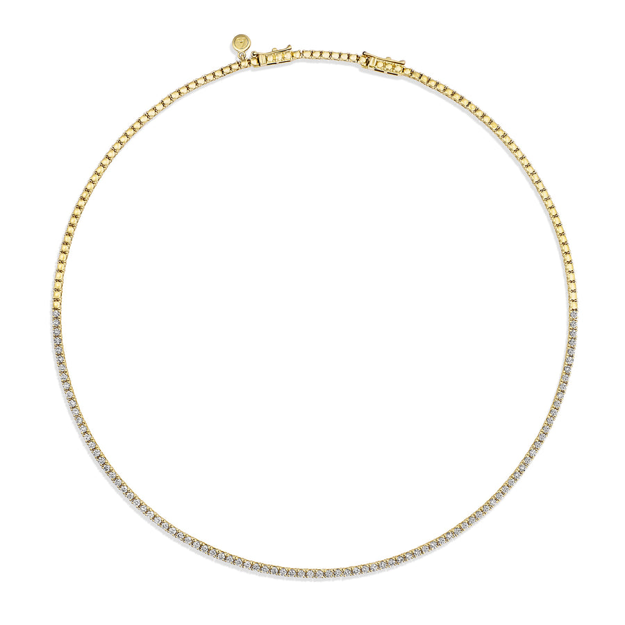 Promotional Finds Half Eternity Diamond Tennis Necklace | 18K Yellow Gold