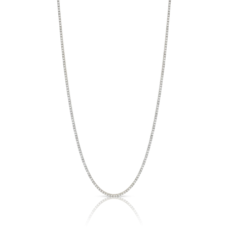 Promotional Finds Natural Diamond Tennis Necklace | 18K White Gold