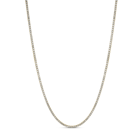 Promotional Finds Natural Diamond Tennis Necklace | 18K Yellow Gold