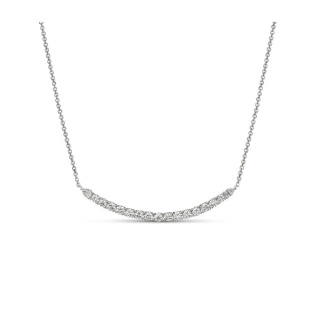 Classic Waterfall Diamond Necklace | White Gold