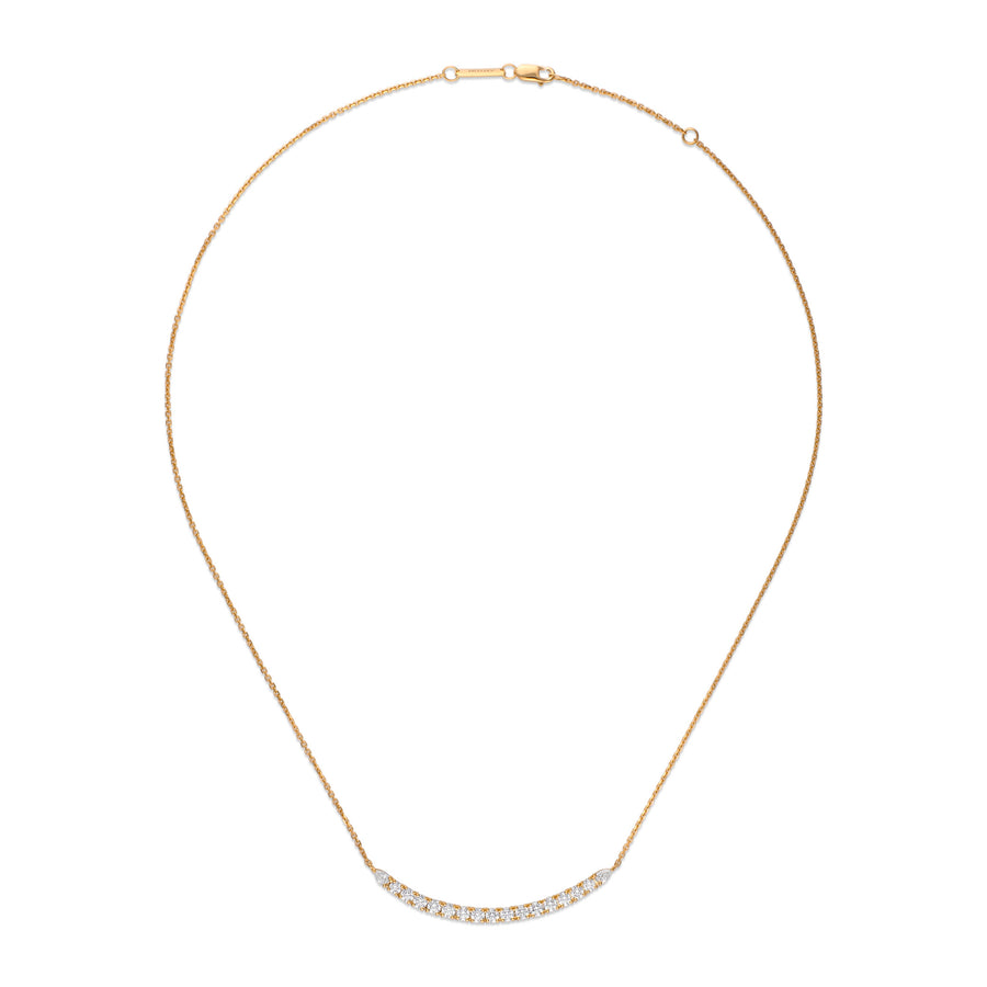 Classic Waterfall Diamond Necklace | Yellow Gold