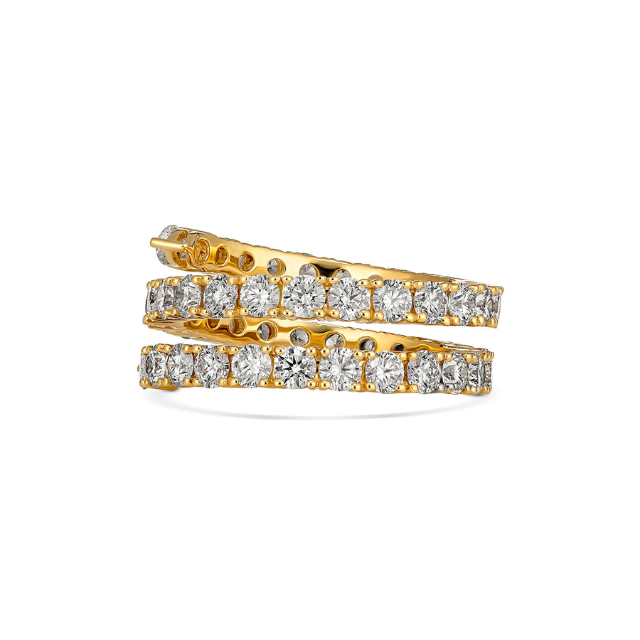 Classic Waterfall Diamond Wrap Ring | Yellow Gold