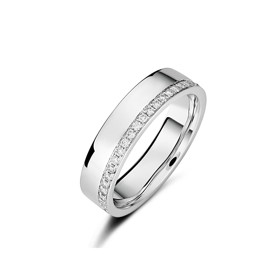 Wedding Eternity Single Row Diamond Ring | Platinum