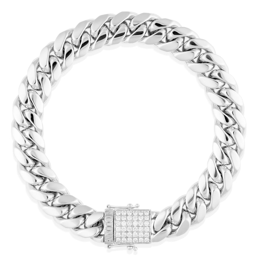 Cuban Link Bracelet | 18k White Gold