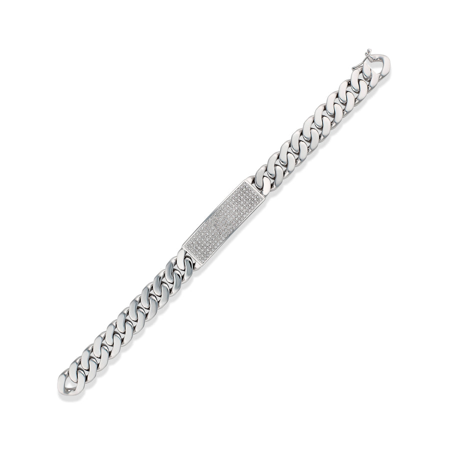 Men's Cuban Link Bracelet | White Gold