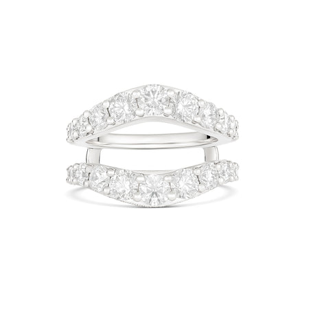 Classic Split Double Diamond Enhancer Ring | Platinum