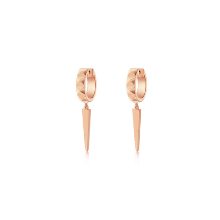 R.08® Edge Drop Earrings | Rose Gold