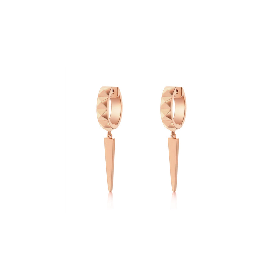 R.08™ Edge Drop Earrings | Rose Gold