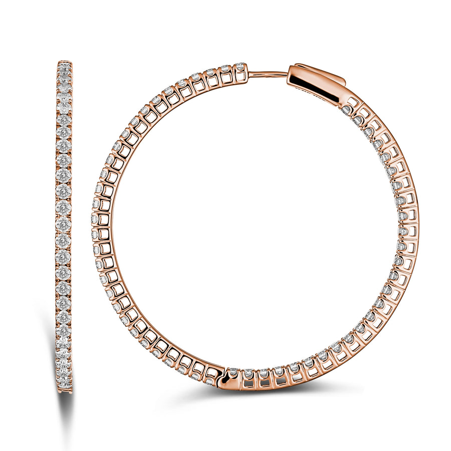 Classic Eternity Hoops | Rose Gold