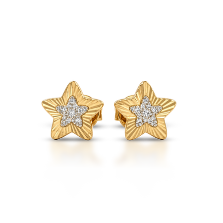 Little Rocks® Starburst Star Earrings | 18K Yellow Gold