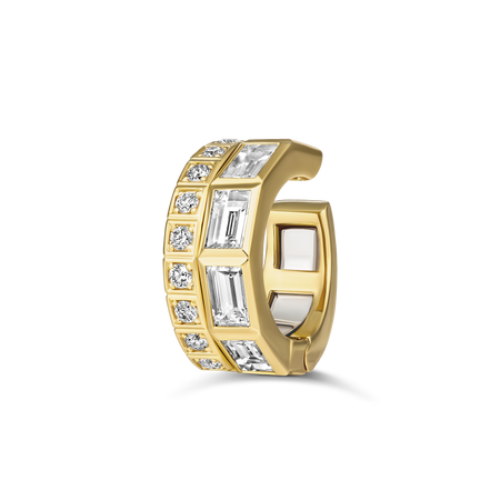 Artisan Baguette Galerie Bezel Set Diamond Ear Cuff