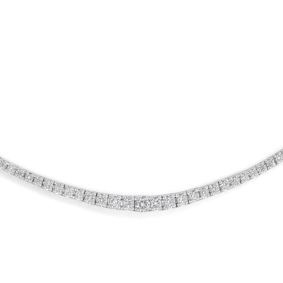 Lux Diamond Tennis Necklace 3.47ct - 3.51ct | White Gold