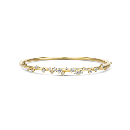 Galaxy Atlas Diamond Bangle | 18K Yellow Gold
