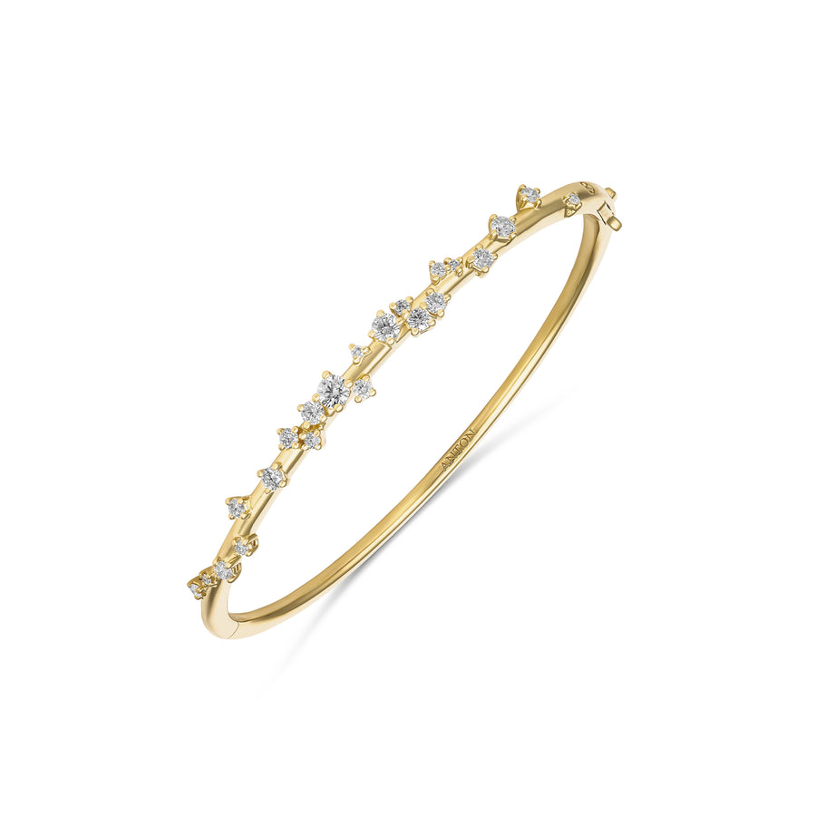 Galaxy Atlas Diamond Bangle | 18K Yellow Gold