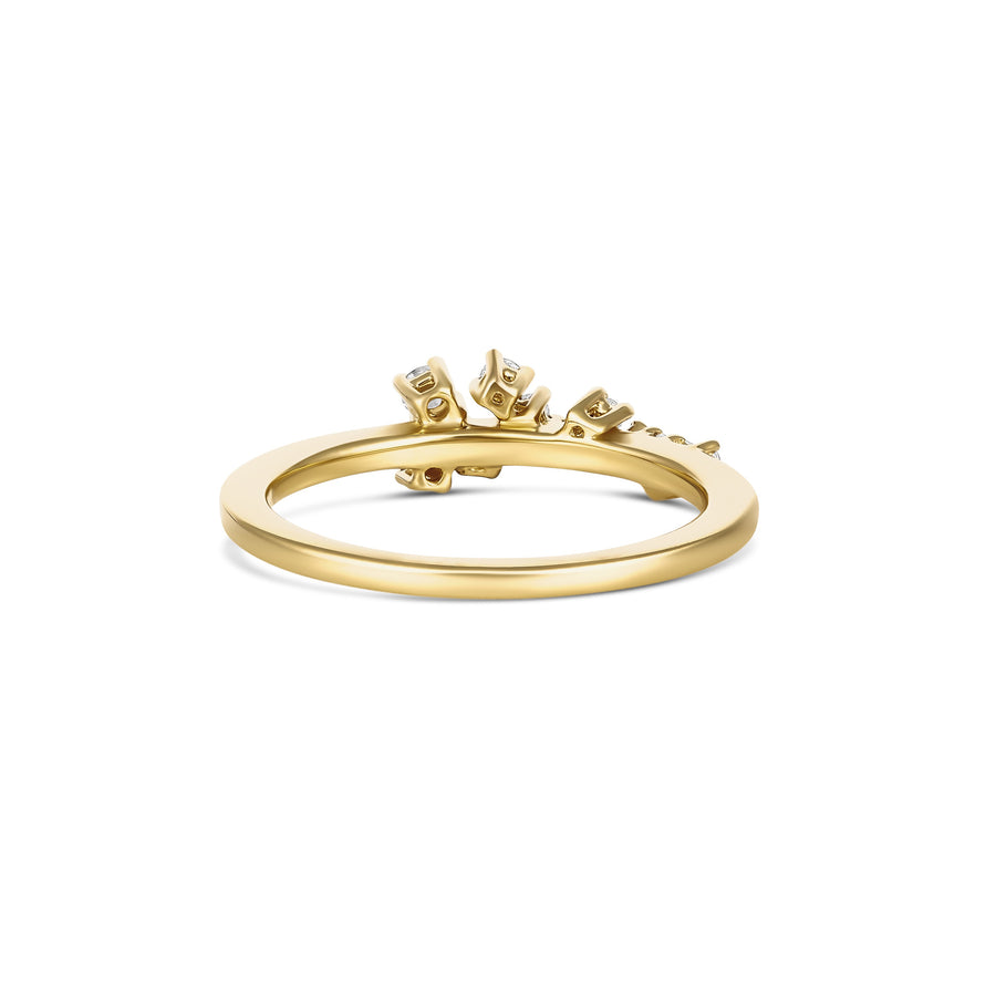 Galaxy Atlas Round Brilliant Cut Diamond Ring | 18K Yellow Gold