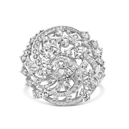 Galaxy Diamond Ring | 18K Palladium White Gold