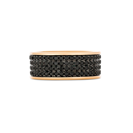 Artisan Boston Four Row Men's Diamond Ring | 18K Rose Gold